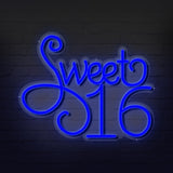 Bold Sweet 16 Neon Sign GracieBee Designs & Stationery