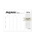 Weekly Menu Plus With Market List Notepad GracieBee Designs & Stationery