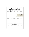 Grocery Notepad GracieBee Designs & Stationery