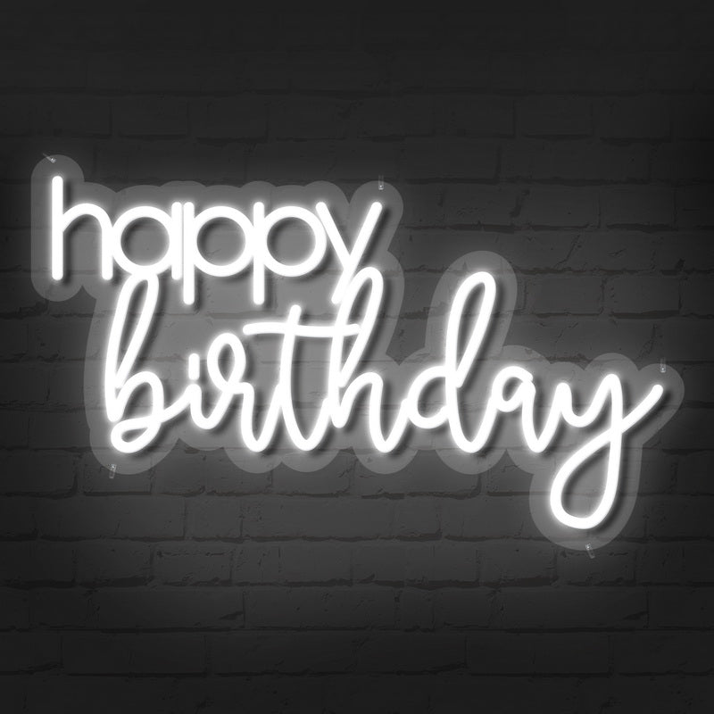 Happy Birthday Neon Sign GracieBee Designs & Stationery