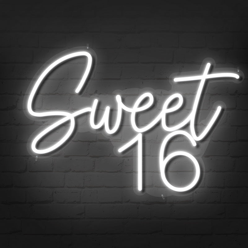 Sweet 16 Neon Sign GracieBee Designs & Stationery
