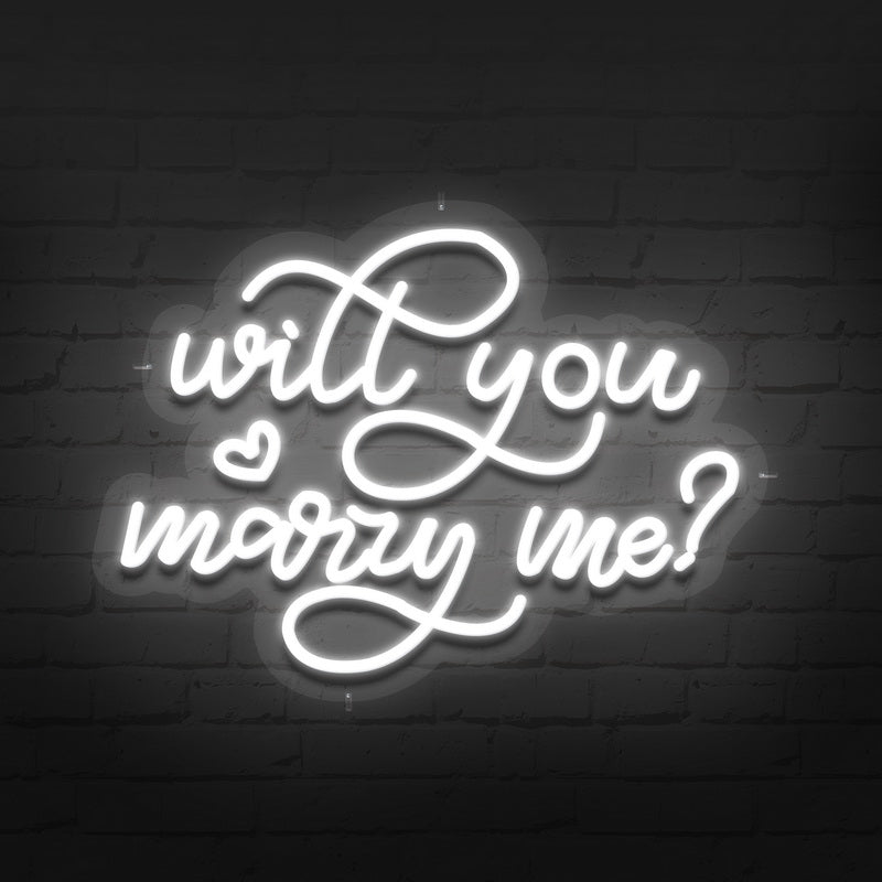 Will You Marry Me Neon Sign GracieBee Designs & Stationery