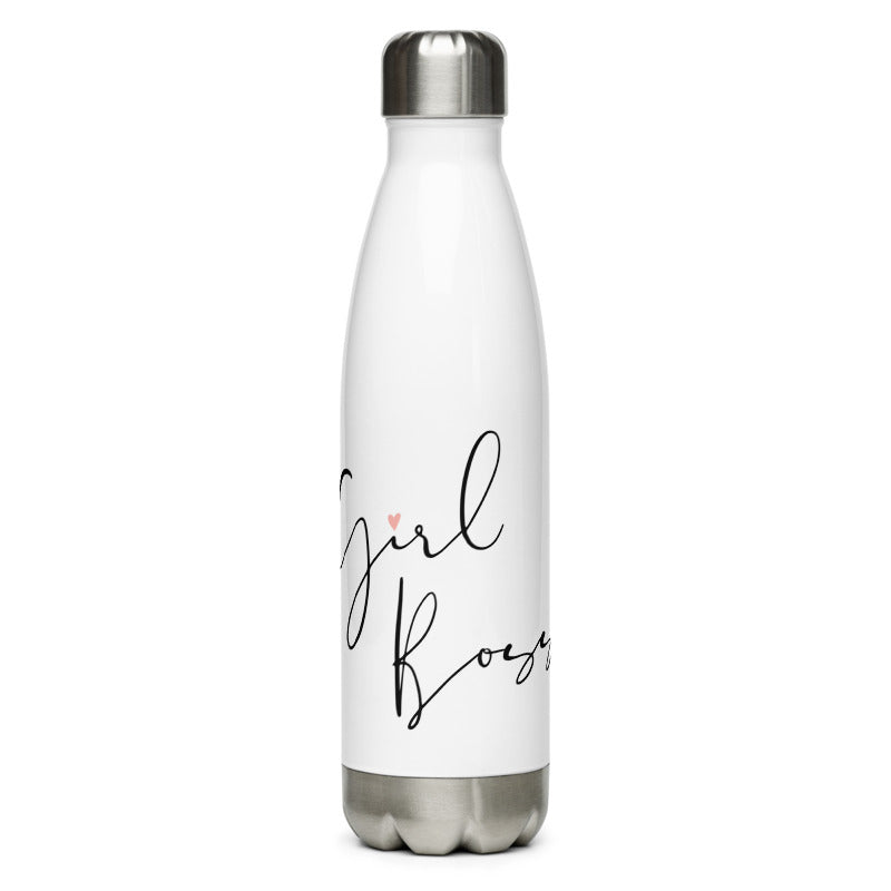 Girl Boss Stainless Steel Water Bottle GracieBee Designs & Stationery
