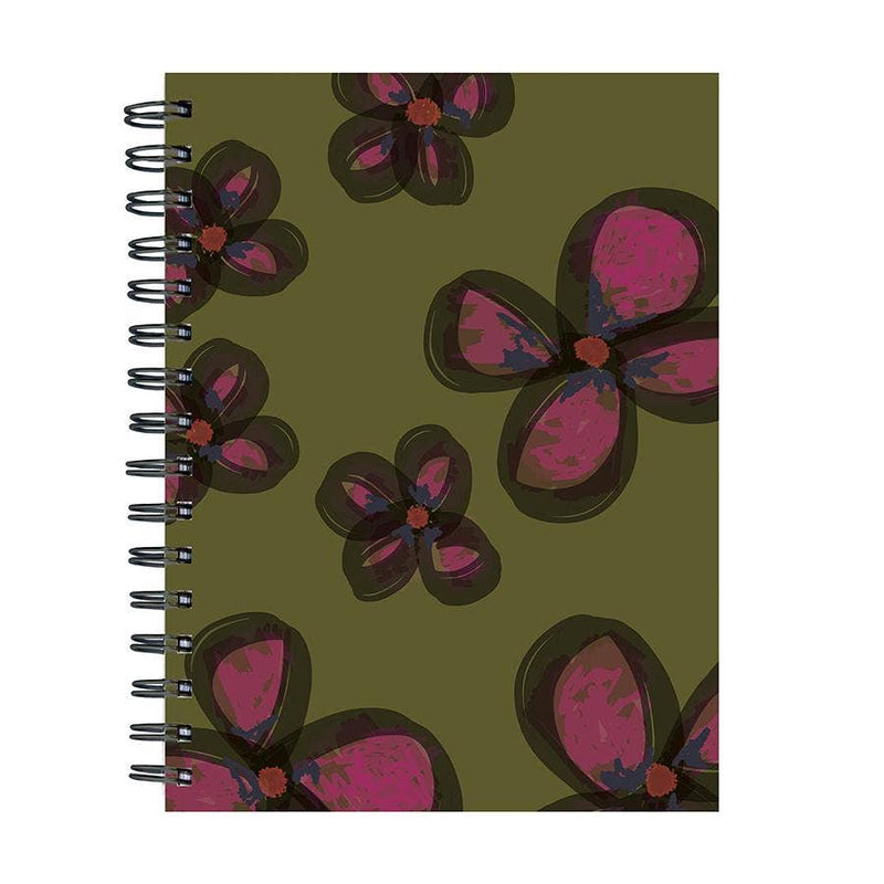 Painted Flowers Spiral Journal GracieBee Designs & Stationery