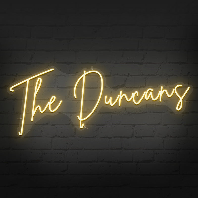 Personalized Last Name Neon Sign GracieBee Designs & Stationery