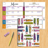 Preppy Stripe Academic Year July 2022 - June 2023 Luxe Planner GracieBee Designs & Stationery