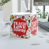 Teach. Love. Inspire Note Cube GracieBee Designs & Stationery