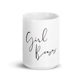 Girl Boss White Coffee Mug GracieBee Designs & Stationery
