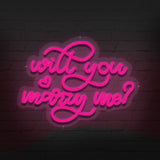 Will You Marry Me Neon Sign GracieBee Designs & Stationery