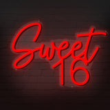 Sweet 16 Neon Sign GracieBee Designs & Stationery