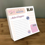 Undated Make it Happen Daily Note Block GracieBee Designs & Stationery