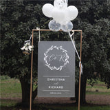 Frosted Simple White Ink Acrylic Welcome Sign GracieBee Designs & Stationery