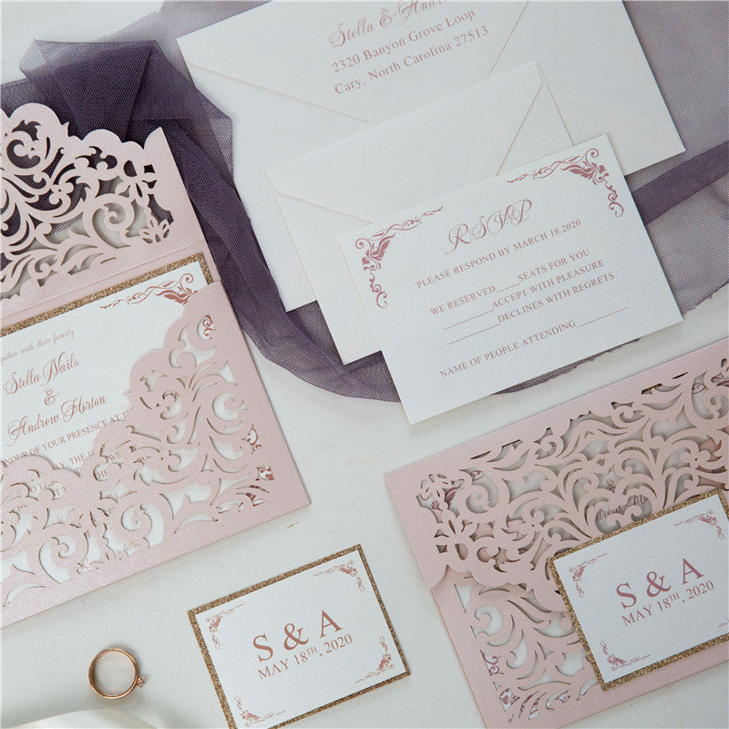 Elegant Envelope Invitation Suite GracieBee Designs & Stationery