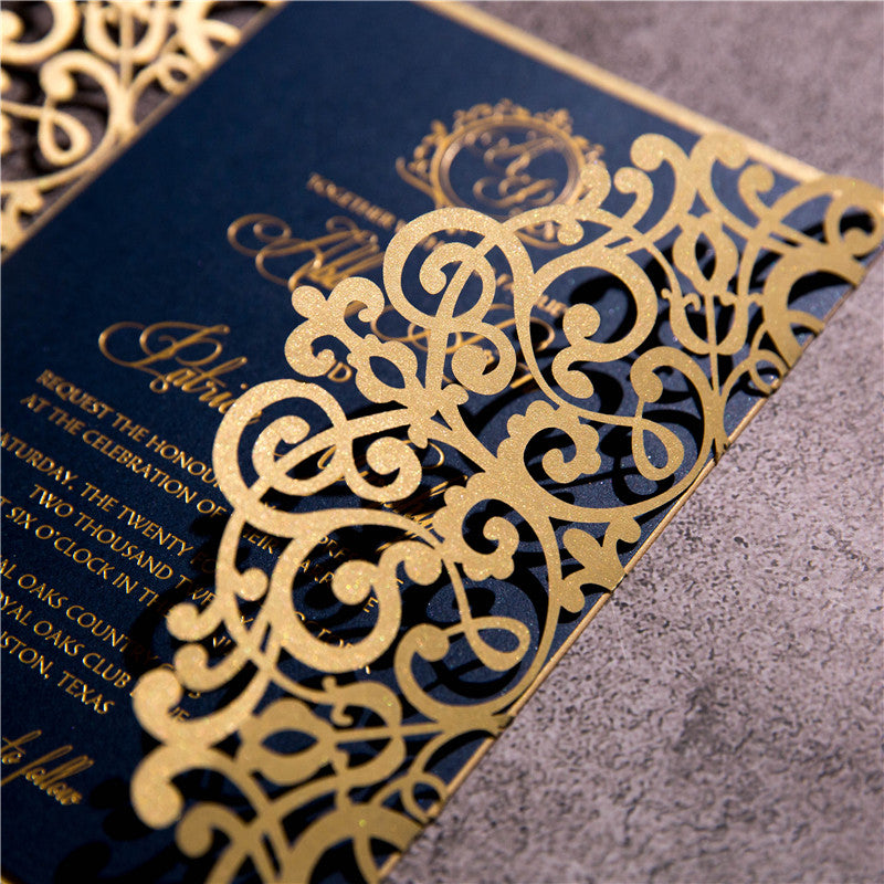 Gorgeous Lace Foiling Invitations Suite GracieBee Designs & Stationery