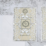 Exquisite Lace Wine Invitation Suite GracieBee Designs & Stationery