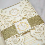 Luxury Lace Cut Invitation Suite GracieBee Designs & Stationery