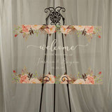 Colorful and Chic Floral Acrylic Welcome Sign