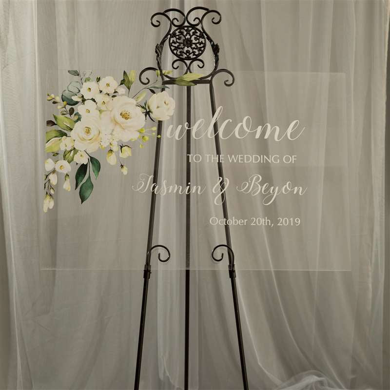 Rural White and Green Acrylic Sign GracieBee Designs & Stationery